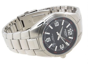 KLASYCZNY ZEGAREK MĘSKI CASIO EF-125D-1A STALOWY Z DATĄ WR100 BOX 40mm