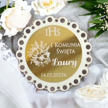 Магнит 10шт зеркальные магниты подарок на первое причастие спасибо персонализация