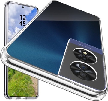 Etui do TCL 40 NXTpaper GEL TRANSPARENT CLEAR CASE + SZKŁO