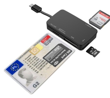 Czytnik karty kierowcy USB-C do telefonu z PROGRAM
