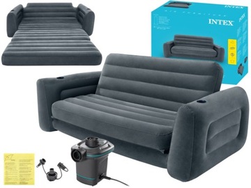 Materac Dmuchany Łóżko Sofa z Pompką Elektryczną Intex 66552 Nowy Model