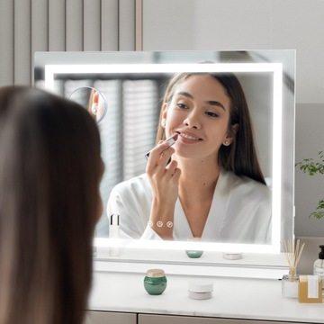 Мерцающее светодиодное зеркало для макияжа 58x45 см в голливудском стиле ELECWISH