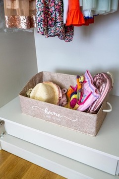 Органайзер фетровый контейнер в шкаф для одежды 50х27х21см