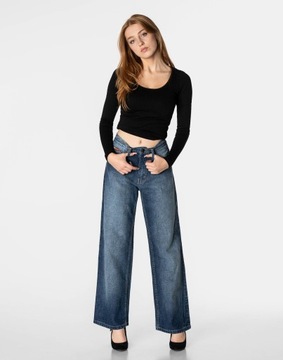 Spodnie Dziewczęce Szwedy Szerokie Nogawki J81D W27/150 JEANS PRZECENA