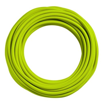 Przewód w oplocie kabel 2x0,75 LEMONKOWY 5m