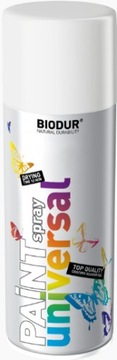 SPRAY farba BIODUR 400ml BIAŁY POŁYSK RAL 9010