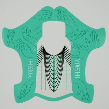 Yoshi Szablon Do Przedłużania Paznokci papierowe formy 100szt + PILNIK