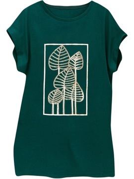 Kobieca dłuższa bluzka z bawełny Plus Size 4XL 48