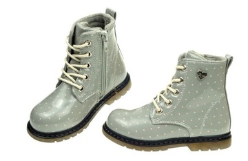 Traperki Lakierowane WOJTYŁKO Trzewiki Suwak 25