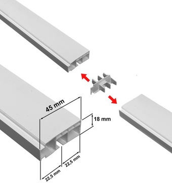 Szyna Sufitowa 1-torowa z MASKOWNICĄ WYMIAR 200 cm