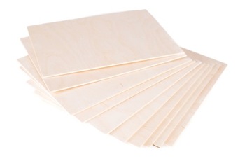 10x Фанера березовая - 3 мм - A4 297x210 - Onlywood