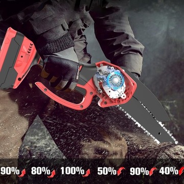 АККУМУЛЯТОРНАЯ ЦЕПНАЯ ПИЛА БЕСЩЕТОЧНЫЙ ДВИГАТЕЛЬ 2x АККУМУЛЯТОРНАЯ БАТАРЕЯ