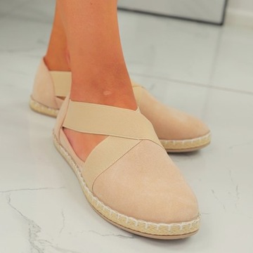 Женские эспадрильи бежевого цвета, размер 40.