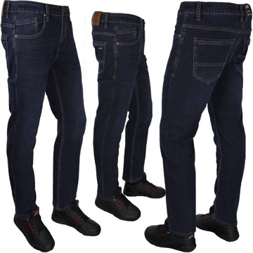 Spodnie Jeans Męskie Rozciągliwe Granat W39L30 SRL