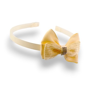 Elegancka Opaska do włosów Kokardka w paski