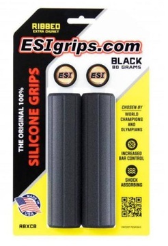Esi Grips chwyty Ribbed Extra Chunky czarne gripy ESIGRIPS grube z wzorem