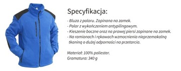 BLUZA KURTKA POLAROWA 340g z nadrukiem XXXXXL
