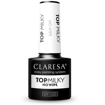 Claresa Top Milky гибридный молочно-белый лак для омбре бэби-бумер