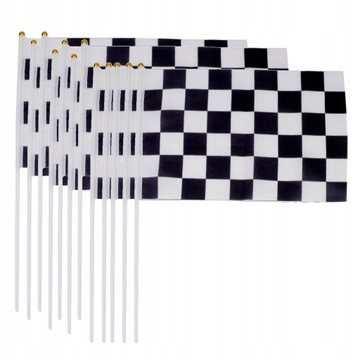 Partia 12 flag F1 w czarno-białą szachownicę