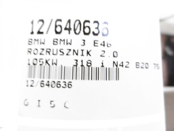BMW 3 E46 STARTÉR 7505979 2,0 0001108196