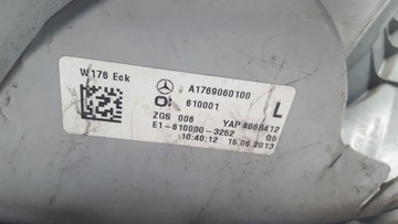 MERCEDES A TŘÍDA W176 SVĚTLO LEVÝ ZADNÍ A1769060100