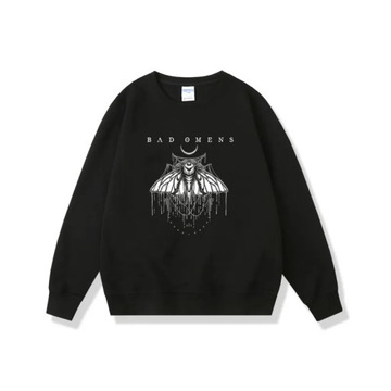 Bad Omens Print Sweatshirt Funny Moth Graphic Pull