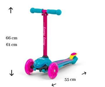LEKKA ZWROTNA HULAJNOGA Milly Mally ZAPP KÓŁKA LED