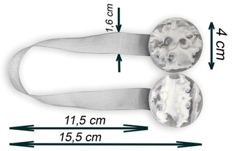 Зажим-застежка магнитная пряжка круг серый мрамор для штор