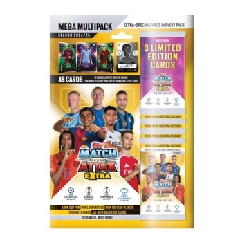 KARTY MATCH ATTAX EXTRA 2025 MEGA MULTIPACK 48 KART +3 LIMITED +1 SIGNATURE