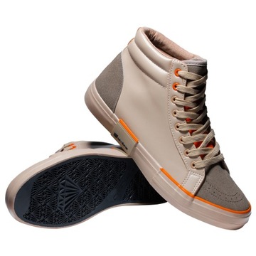 Buty męskie sneakersy sznurowane beżowe T376 43