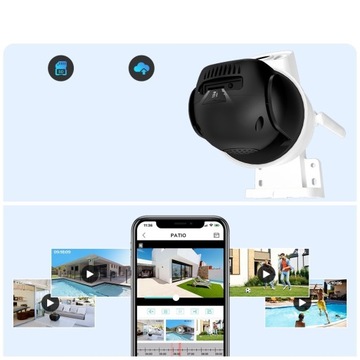 ДВОЙНАЯ ВРАЩАЮЩАЯСЯ НАРУЖНАЯ IP-КАМЕРА WIFI 6MPX