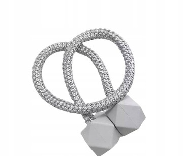 ПРЯЖКА КРЕПЛЕНИЕ ШТОР МАГНИТНАЯ ГЕОМЕТРИЧЕСКАЯ КРЫШКА СЕРАЯ ЭЛАСТИЧНАЯ