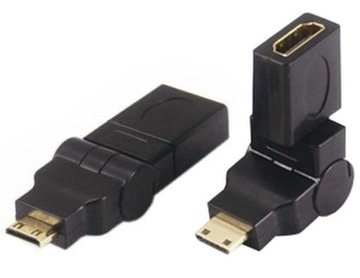 Złącze regulowane 360 gniazdo HDMI wtyk Mini HDMI