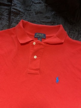 Ralph Lauren CZERWONE ORYGINAL POLO T SHIRT /S