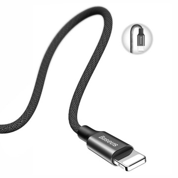 Kabel przewód USB do iPhone Lightning Baseus Yiven 2A 1.2m oplot mocny