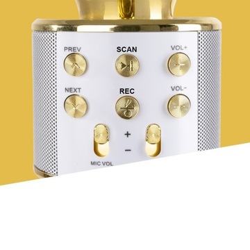 КАРАОКЕ-микрофон с динамиком/ 3 цвета на выбор/ серебристый, розовый или золотой