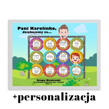 Podziękowania dla Nauczyciela Plakat ZDRAPKA 30x40