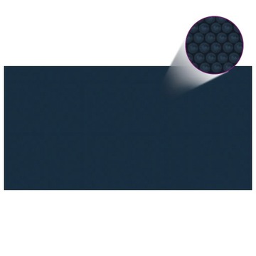 Плавающая солнечная полиэтиленовая пленка, 732x366 см, черная