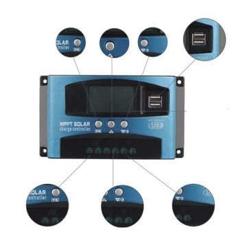 КОНТРОЛЛЕР СОЛНЕЧНОЙ ЗАРЯДКИ 100А MPPT 12/24В