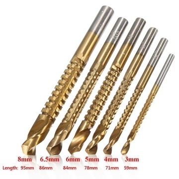 НАБОР СВЕРЛ 6 шт. СВЕРЛА ДЛЯ ФРЕЗЕРОВКИ ПО МЕТАЛЛУ, ДЕРЕВЮ