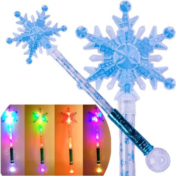 ŚWIECĄCA MAGICZNA RÓŻDŻKA LODOWEJ KSIĘŻNICZKI 55cm