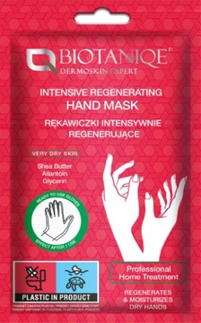 INTENSYWNIE REGENERUJĄCE RĘKAWICZKI Z MASŁEM SHEA I GLICERYNĄ BIOTANIQE