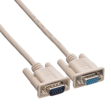 Kabel przewód do monitora VGA HD15 F/M 3m