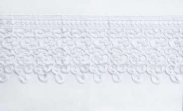 Лента гипюровая кружевная белая, высота 20 см.