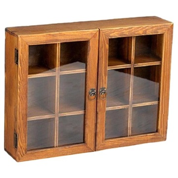 Wood Display Cabinet Dolls Display Cabinet Brown