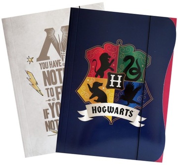 2X TECZKA SZKOLNA Z GUMKĄ A4 HARRY POTTER HOGWART