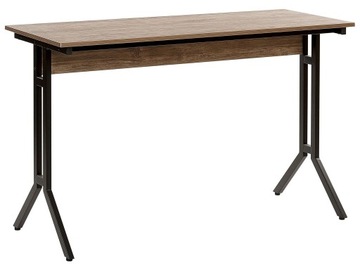 Biurko 120x48 ciemne drewno czarne