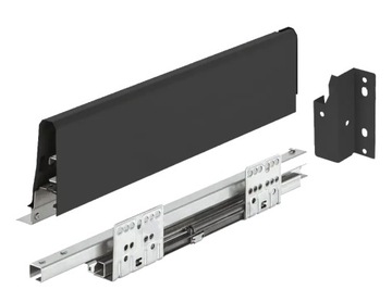 Szuflada HAFELE MATRIX S35 CICHY DOMYK L-450 Niska H84, Czarna, 35kg