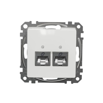 Sedna Design Gniazdo komp podwójne RJ45 białe