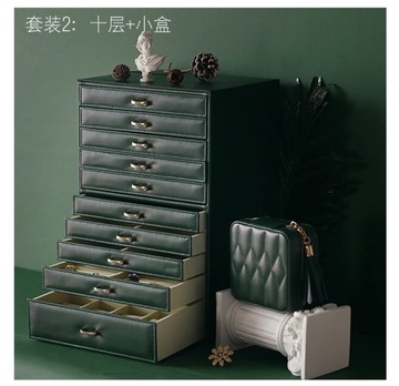 Large Luxury Jewelry Storage Box Organizer for Girl Earrings Display